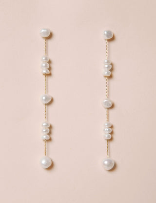 The Aisle Edit Freshwater pearl drop earrings in gold