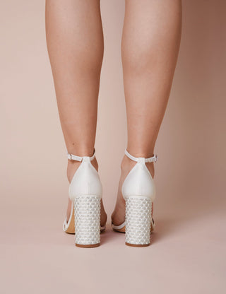 Charlotte Mills Mika Pearl and diamanté embellished high heel sandal