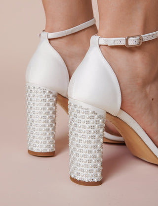 Charlotte Mills Mika Pearl and diamanté embellished high heel sandal