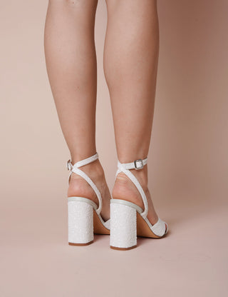 Charlotte Mills Millie Glitter high block heel sandal